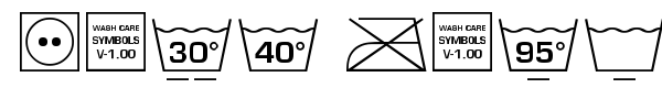 Wash Care Symbols M54 font preview